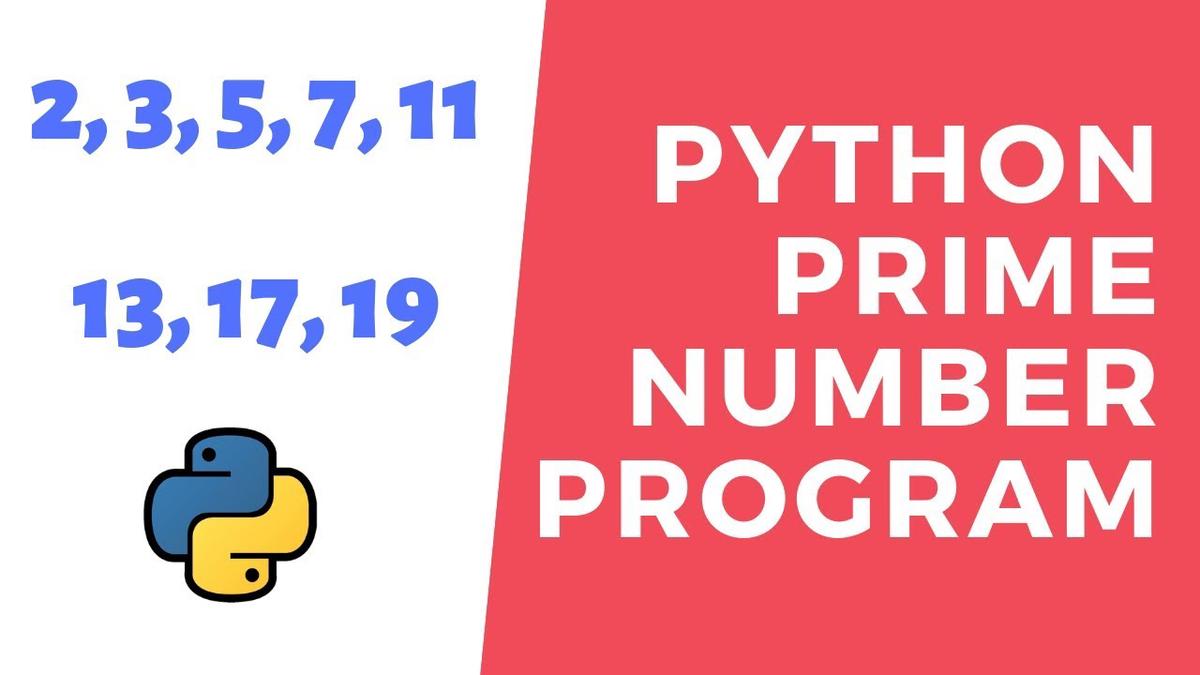 'Video thumbnail for Python Program to Check Number is Prime Number or Not'