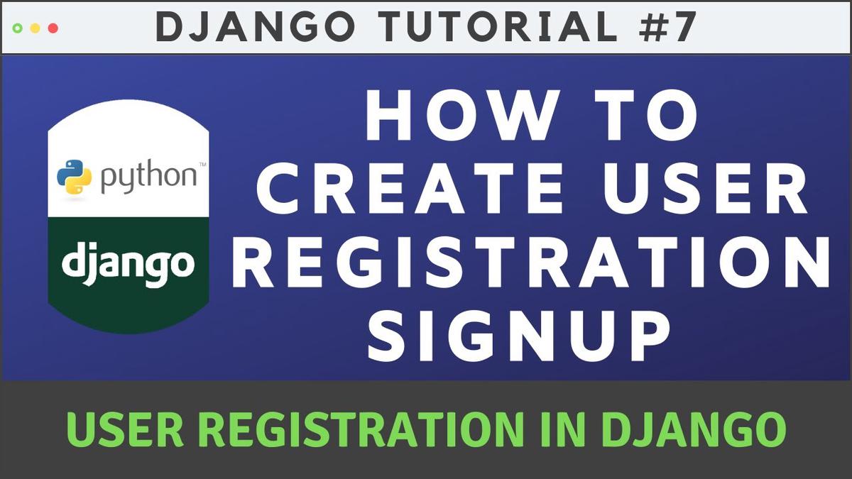 'Video thumbnail for How to Create Sign Up Registration View in Django'