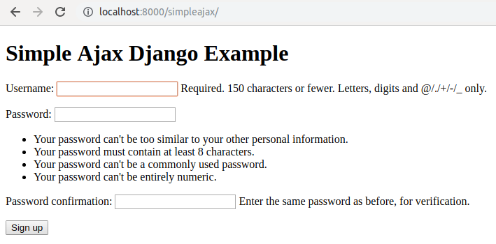 Simple Django Ajax Request