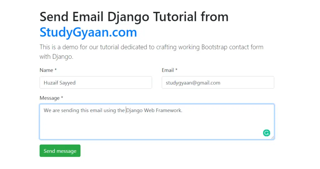 How to send email in django