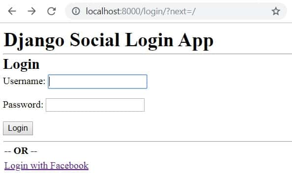 How to add Facebook login in Django Application