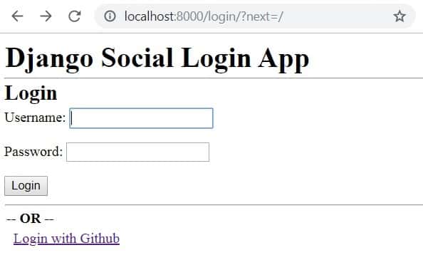 How to add GitHub login in Django Application