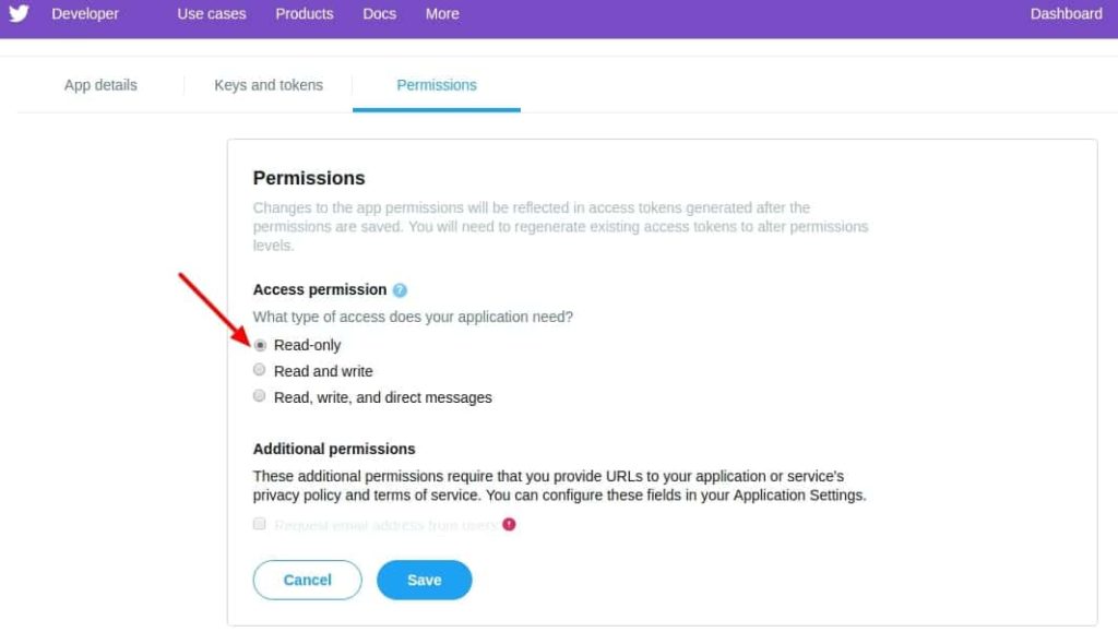 Twitter App Register for Django