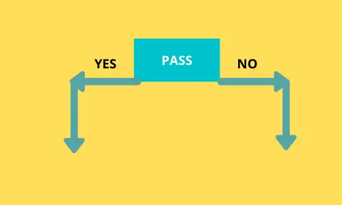 Information gain of pass is high.