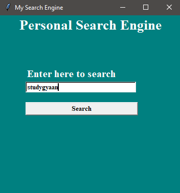 personal search engine-defining the search function