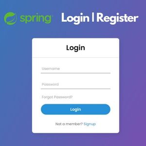 Login Register Example in Spring Boot