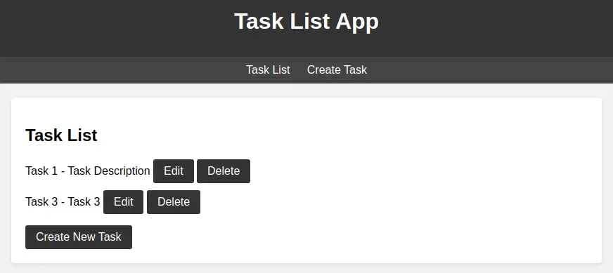 Django CRUD Operations Task Application Project Example