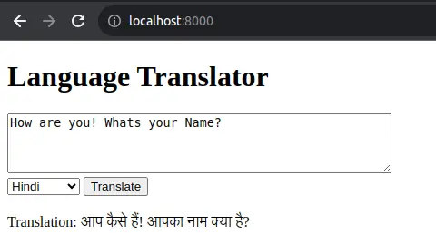 How to Build Language Translator App using Python Django